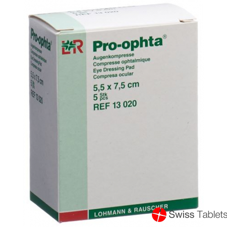 Pro-Ophta Augenkompresse 5.5x7.5cm Ungeschweisst 50 Stück buy online