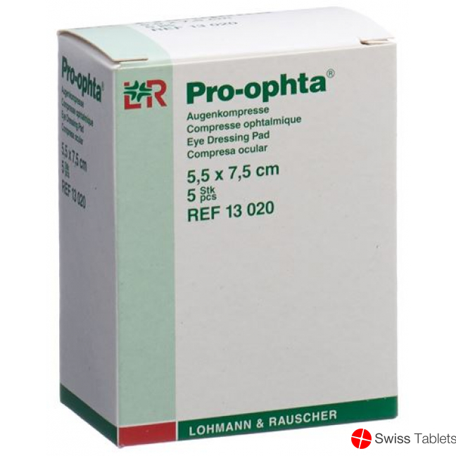 Pro-Ophta Augenkompresse 5.5x7.5cm Ungeschweisst 50 Stück buy online