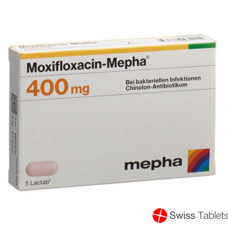 Moxifloxacin Mepha Lactab 400 mg of 10 pcs