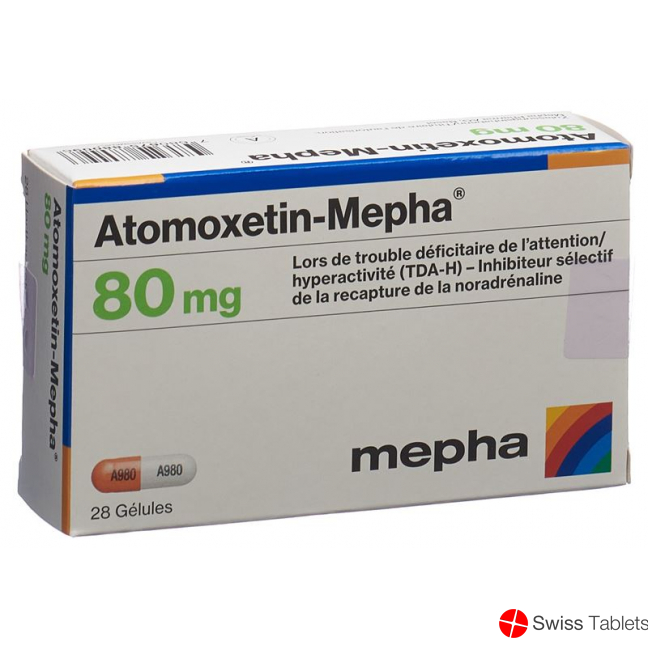Atomoxetin Mepha Kapseln 80mg 28 Stück buy online