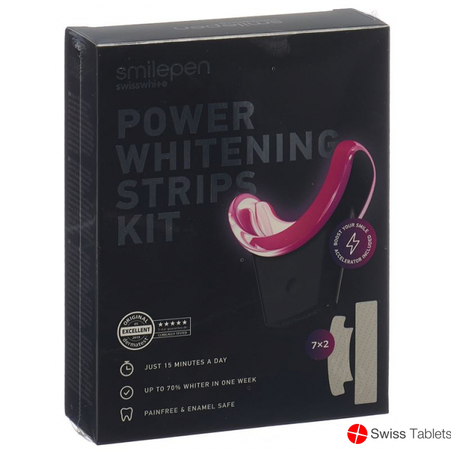 SMILEPEN Pow Whiten Strips Kit Strips&Accelerator