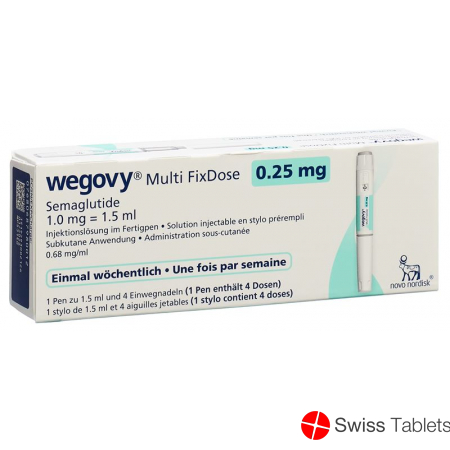 Wegovy Multi FixDose injection solution 0.25 mg pre-filled pen