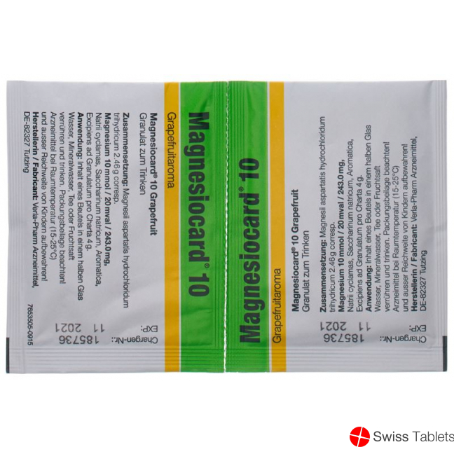 Magnesiocard 10 Granulat 10 Mmol Grapefruit 50 Beutel 5g buy online