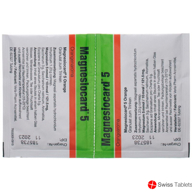 Magnesiocard 5 Granulat 5 Mmol Orange 50 Beutel 5g buy online