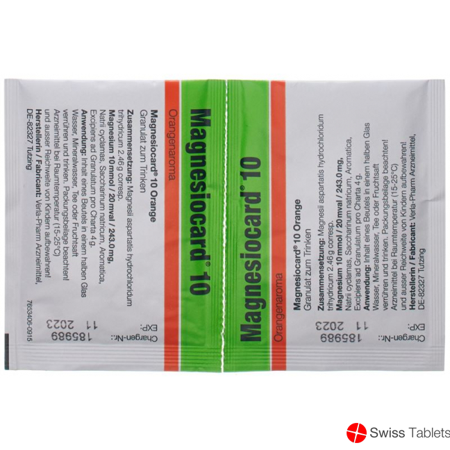 Magnesiocard 10 Granulat 10 Mmol Orange 50 Beutel 5g buy online