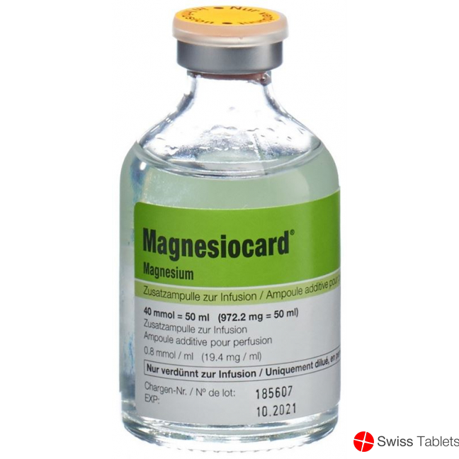 Magnesiocard Infusionslösung 25 Zus Ampullen 50ml buy online