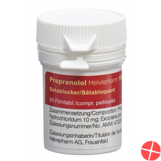 Propranolol Zentiva Filmtabletten 10mg Dose 60 Stück