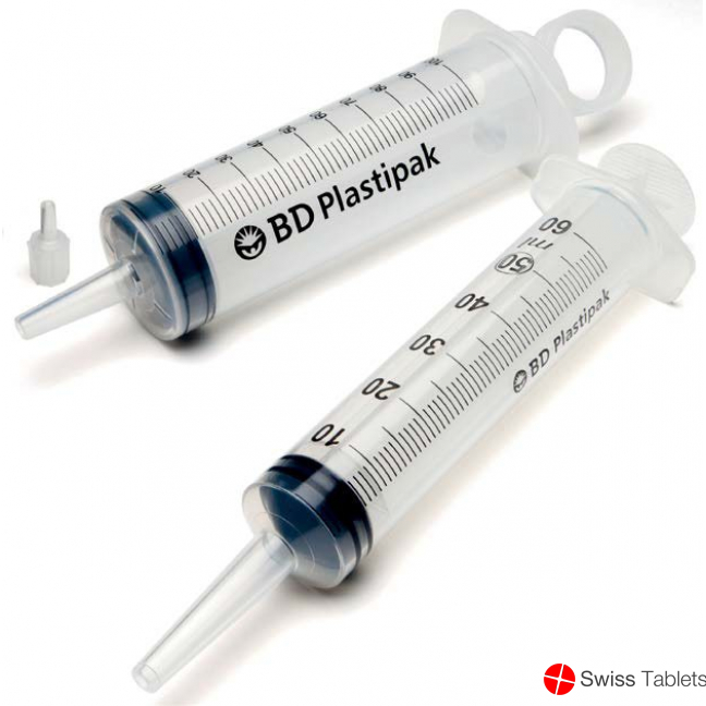 BD Plastipak Wund Blasenspritz 50/60ml 3-teilig 60 Stück buy online