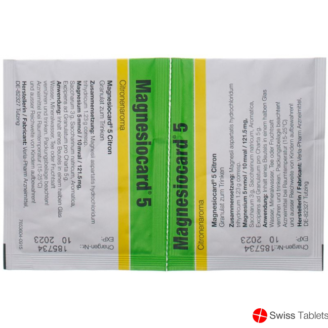 Magnesiocard Granulat 5 Mmol Citron Neu Beutel 20 Stück buy online