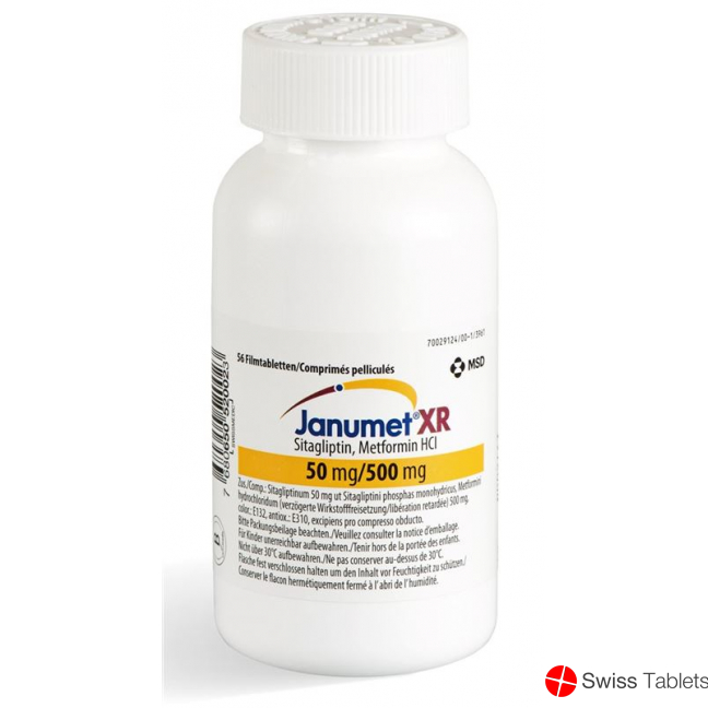 Janumet XR Ret Filmtabl 50/500 mg Fl 56 pcs