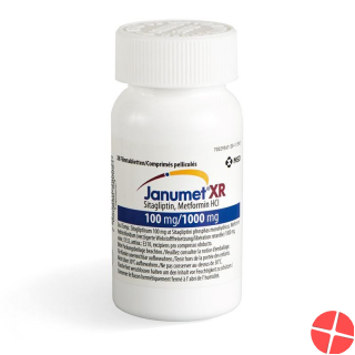 Janumet XR Ret Filmtabl 100/1000 mg Fl 28 pcs