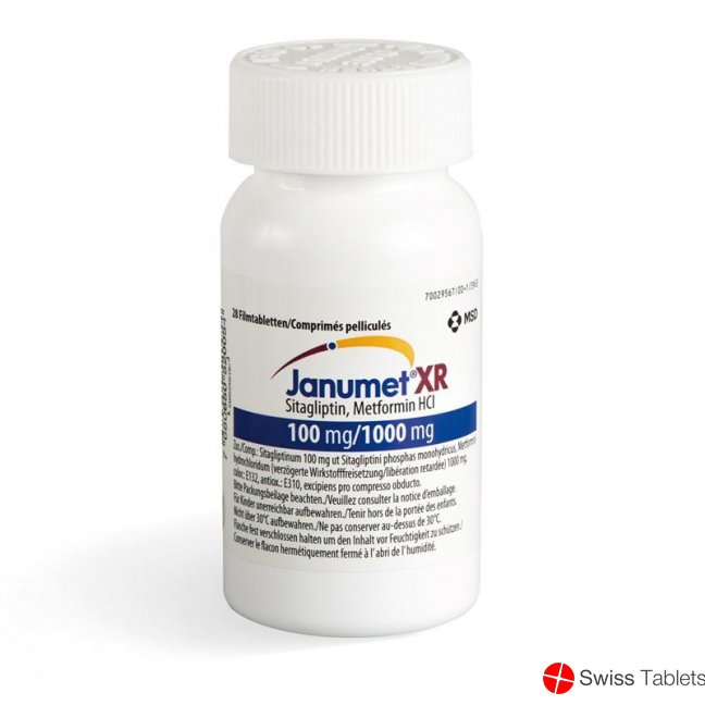 Janumet XR Ret Filmtabl 100/1000 mg Fl 28 pcs