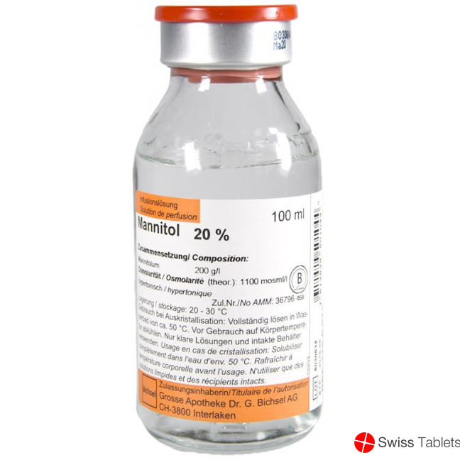 Mannitol Bichsel Infusionslösung 20% 10 Glasflasche 100ml buy online