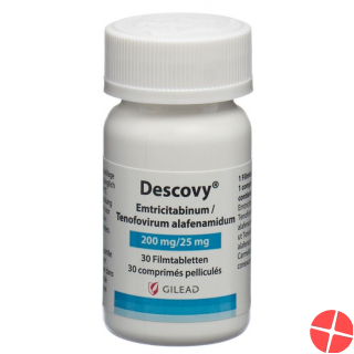 Descovy Filmtabletten 200/25mg Flasche 30 Stück