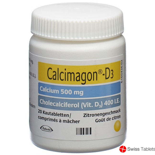 Calcimagon D3 Zitron (o Aspartam) Dose 20 Stück buy online