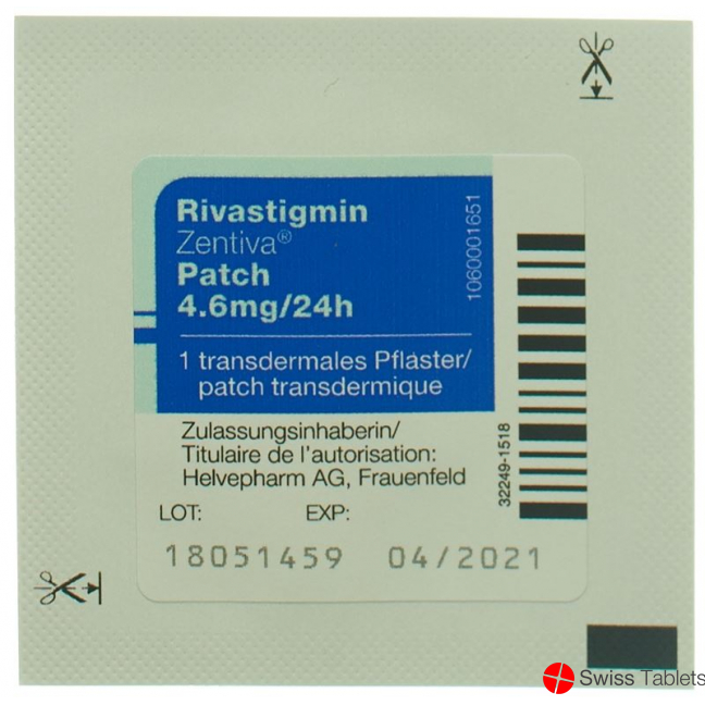 Rivastigmin Zentiva Patch 4.6 Mg/24h 30 Stück buy online
