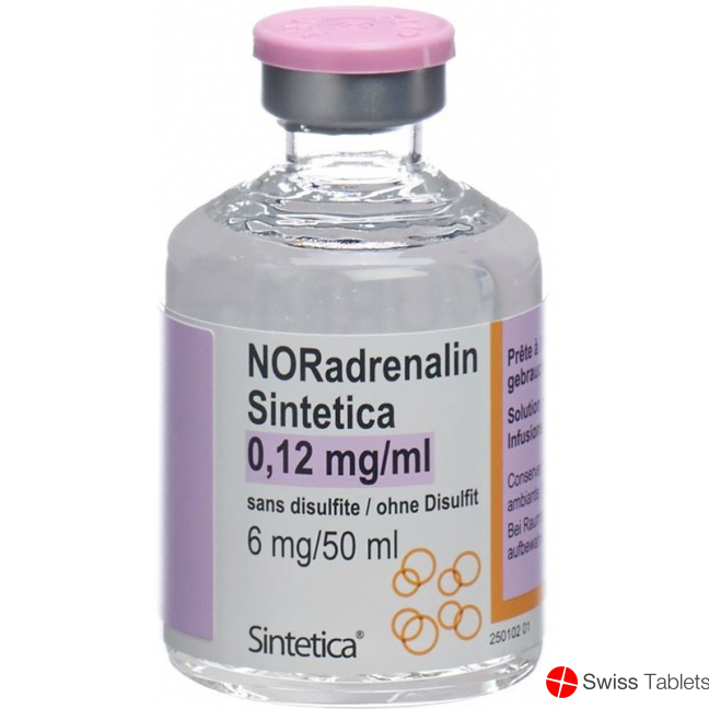 Noradrenalin Sint 0.12mg/ml (50ml) O Disulf Vial buy online