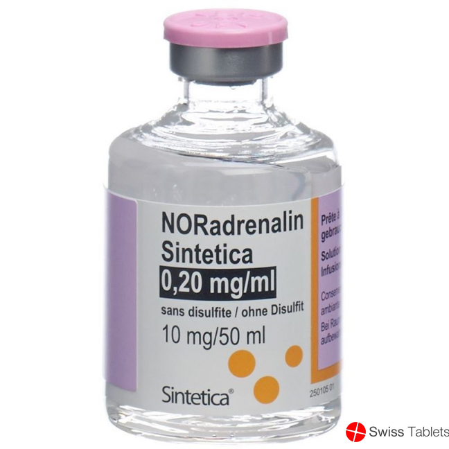 Noradrenalin Sint 0.2mg/ml (50ml) O Disulf Vial buy online