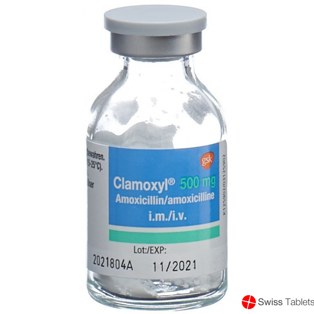 Clamoxyl Trockensubstanz 500mg Durchstechflasche 10 Stück buy online