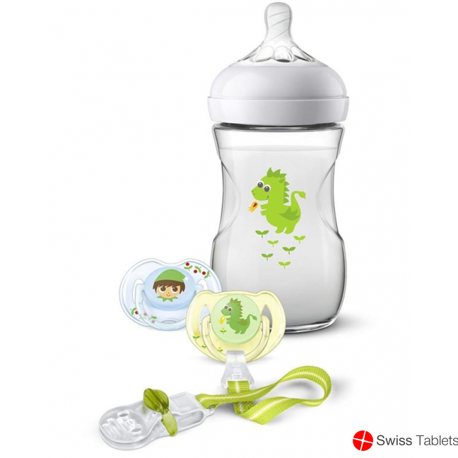 Avent Philips Natural Flasche+schnuller Set Drache buy online Avent Philips Natural Flasche+schnuller Set Drache buy online
