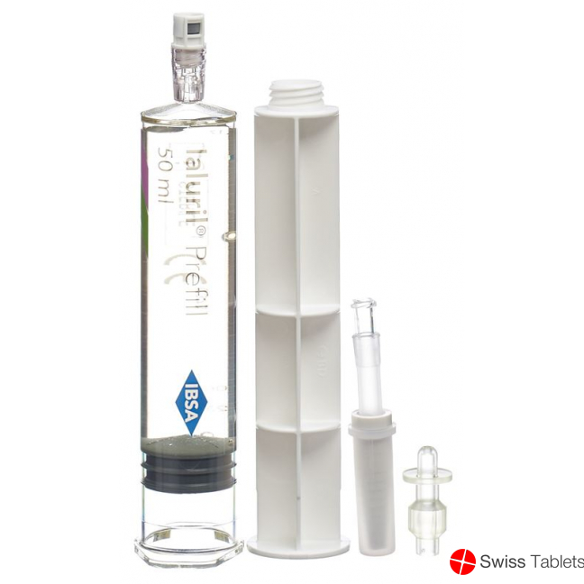 Ialuril prefill with luer lock adapter and Ialuadapter Fertspr 50 ml