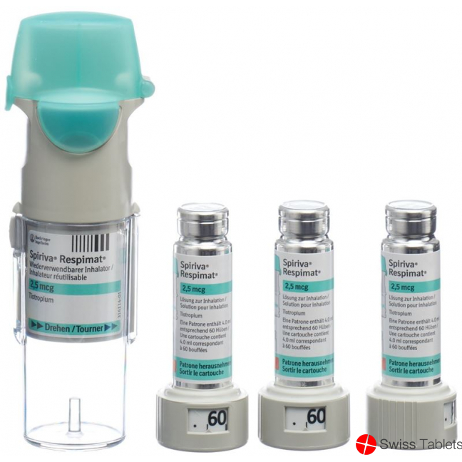 Spiriva Respimat Inhal Lös 2.5 mcg / stroke reusable 3 x 60 Dos