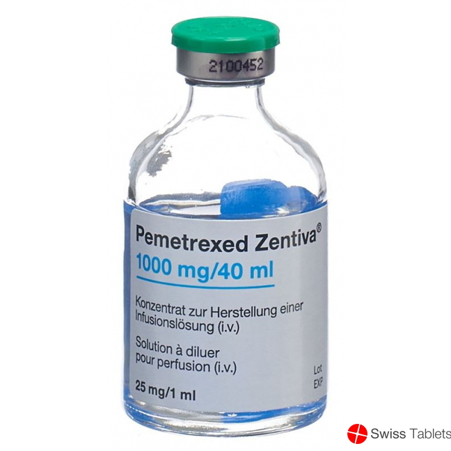 Pemetrexed Zentiva Infusionskonzentrat 1000mg/40ml Durchstechflasche buy online
