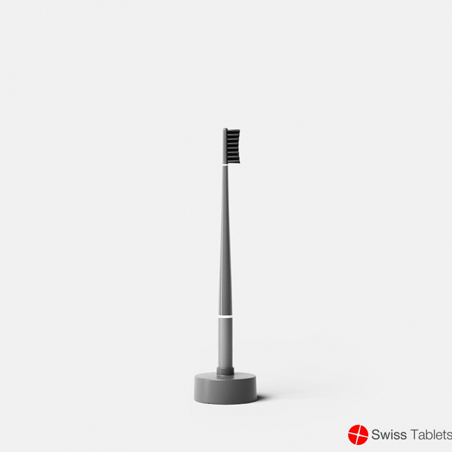 Piuma Toothbrush+base Gray Antibacterial Soft buy online