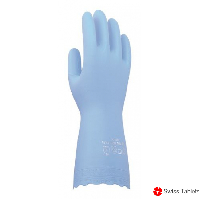 Sanor anti allergy gloves PVC L blue 1 pair buy online