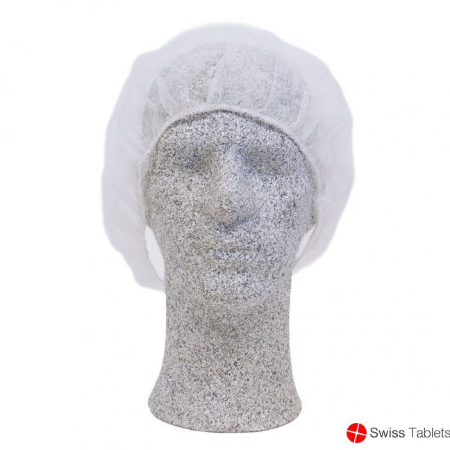 BMA nonwoven hoods L White 100 pcs