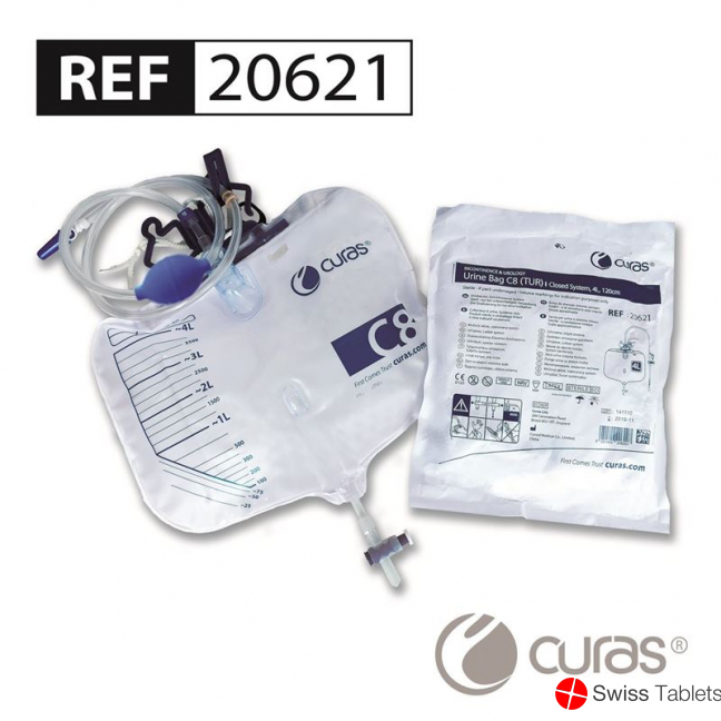 Curas C8 Urinbtl 4L 120cm Steril Rv+abl Cross 20 Stück buy online