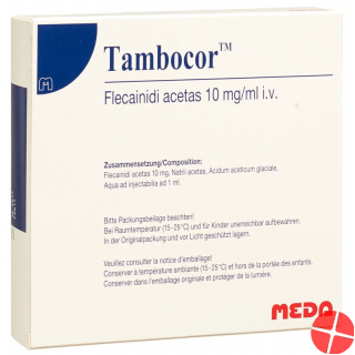 Tambocor Injektionslösung 150mg/15ml 5 Ampullen 15ml
