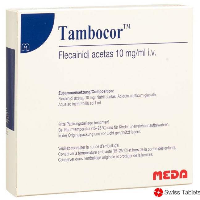 Tambocor Injektionslösung 150mg/15ml 5 Ampullen 15ml buy online