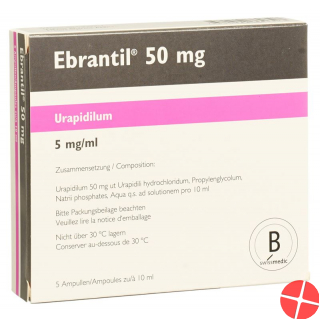 Ebrantil Injektionslösung 50mg/10ml 5 Ampullen 10ml