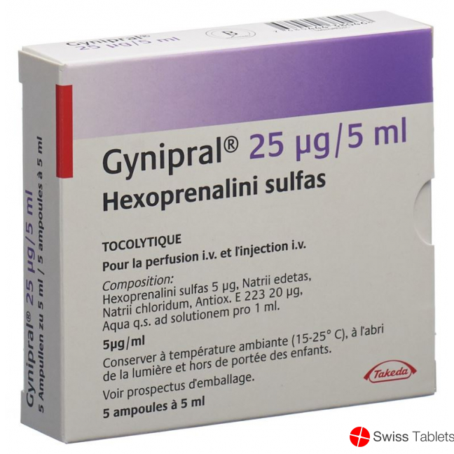 Gynipral Injektionslösung 25mcg/5ml 5 Ampullen 5ml buy online