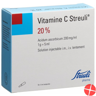 Vitamin C Streuli Injektionslösung 20% 10 Ampullen 5ml
