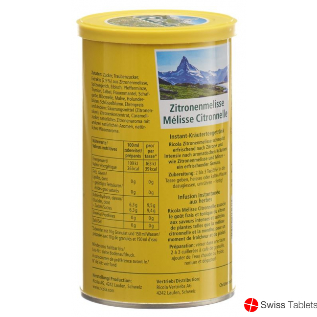 Ricola Instant Zitronenmelisse-Tee Dose 200g buy online