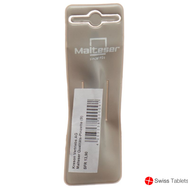 Maltese tweezers slanted Ni/gold 8cm No 9 buy online