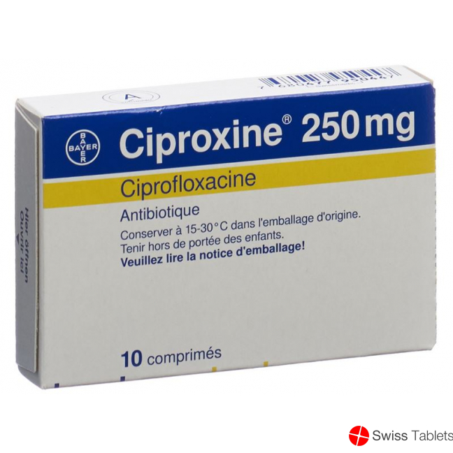 Ciproxin Lacktabletten 250mg 10 Stück buy online