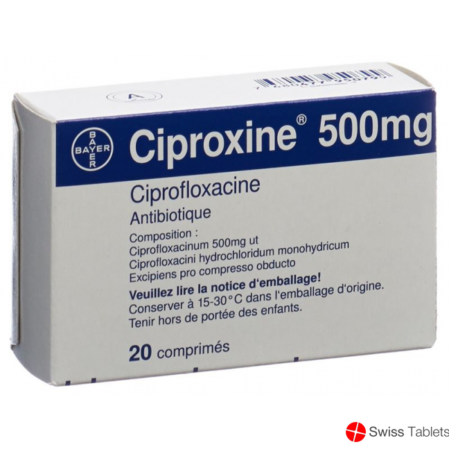 Ciproxin 500 Lacktabletten 500mg 20 Stück buy online