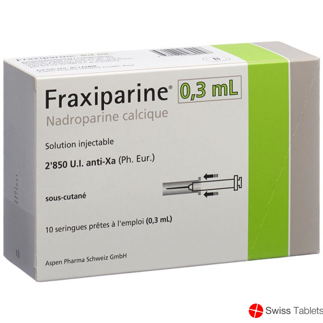 Fraxiparine 0.3ml Injektionslösung 10 Fertigspritzen 0.3ml buy online