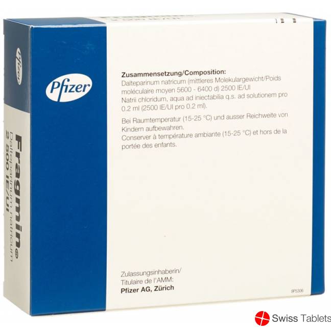 Fragmin Injektionslösung 2500 E/0.2ml 10 Fertigspritzen 0.2ml buy online