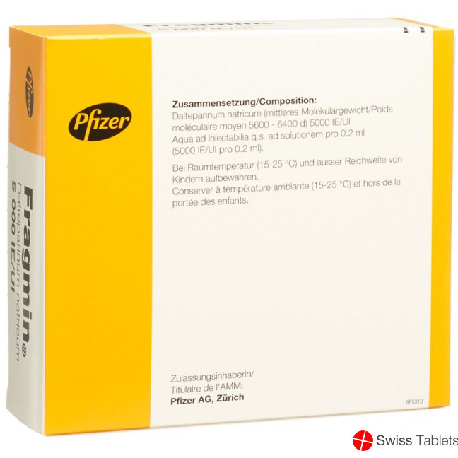 Fragmin Injektionslösung 5000 E/0.2ml 10 Fertigspritzen 0.2ml buy online