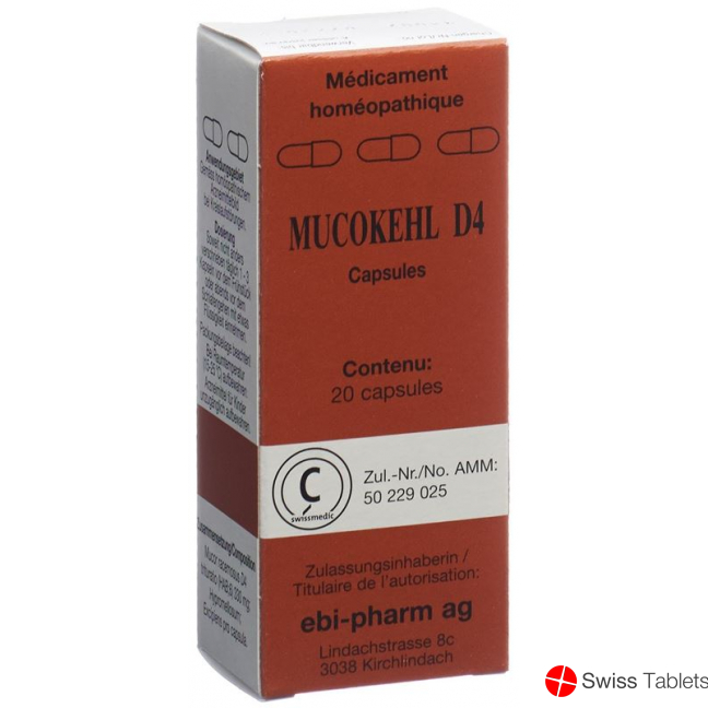 Mucokehl Kapseln D 4 20 Stück buy online