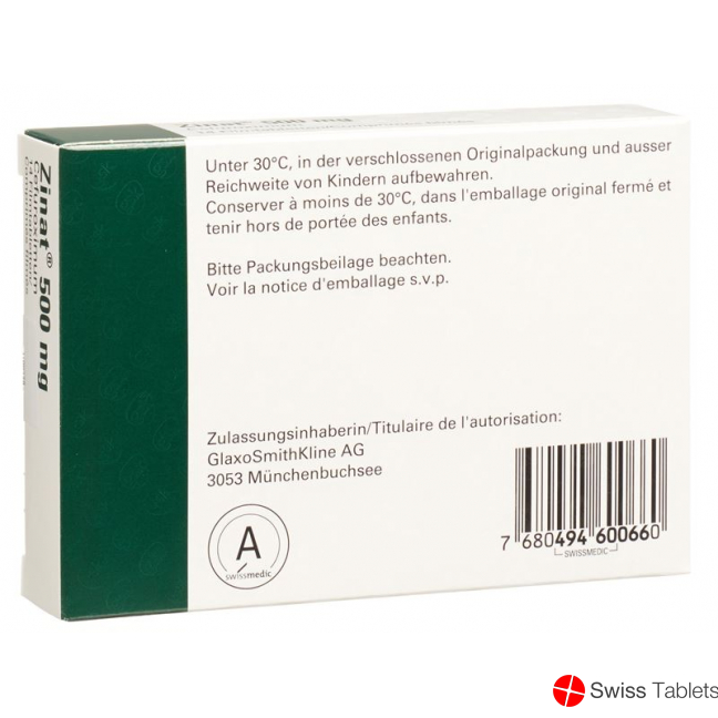 Zinat 500mg 14 Filmtabletten buy online