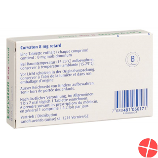 Corvaton Retard Tabletten 8mg 30 Stück