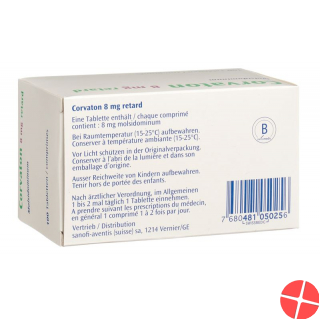 Corvaton Retard Tabletten 8mg 100 Stück
