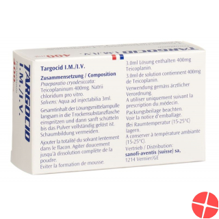 Targocid Trockensubstanz 400mg C Solv i.v./i.m. Ampullen