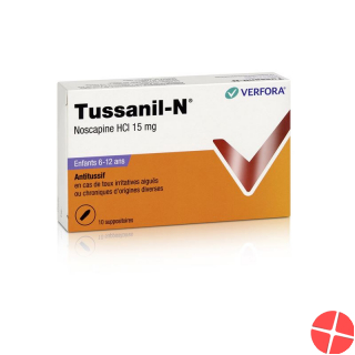Tussanil N 15mg Kinder 10 Zäpfchen
