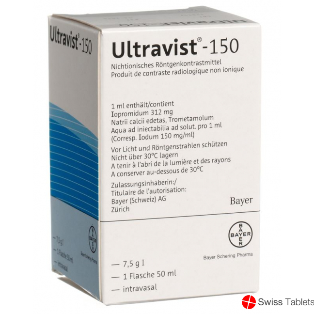 Ultravist Injektionslösung 150mg Flasche 50ml buy online